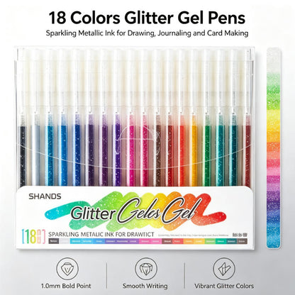 Glitter Gel Pens Vibrant Sparkle Colored Retractable Sparkling Gel Pen