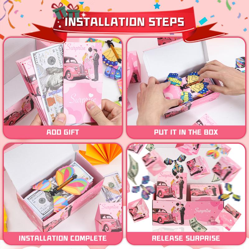 Surprise Pop-Up Gift Box with Flying Toys