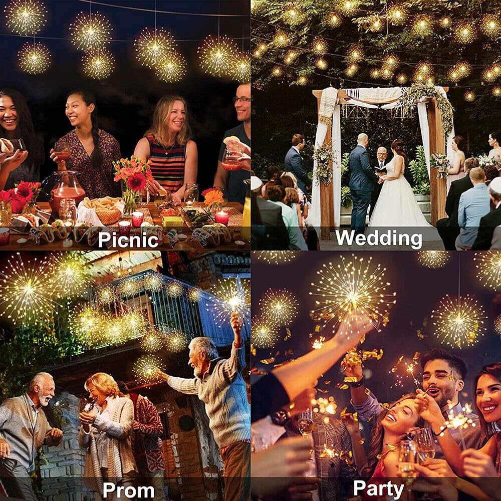 🎆 4-Pack Solar Fireworks Lights