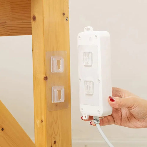 10-Pair Double-Sided Adhesive Wall Mounted Hooks