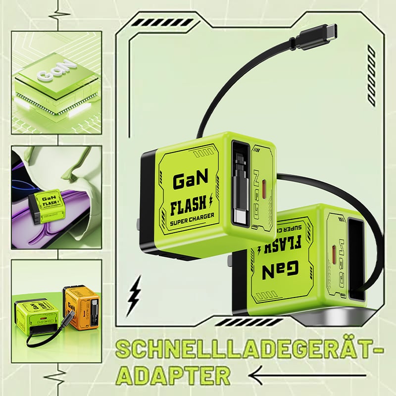 W&O 2-in-1 GaN Compatible with 20W Fast Charger