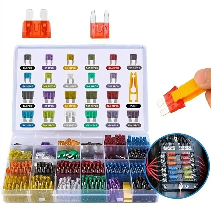 300Pcs Car Fuse Assortment Kit - Mini, Standard & Micro Fuses