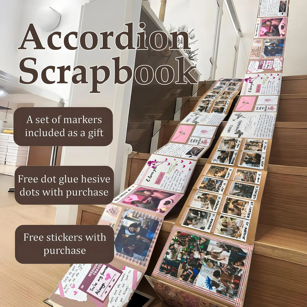 📚Accordion Foldable Scrapbook Album