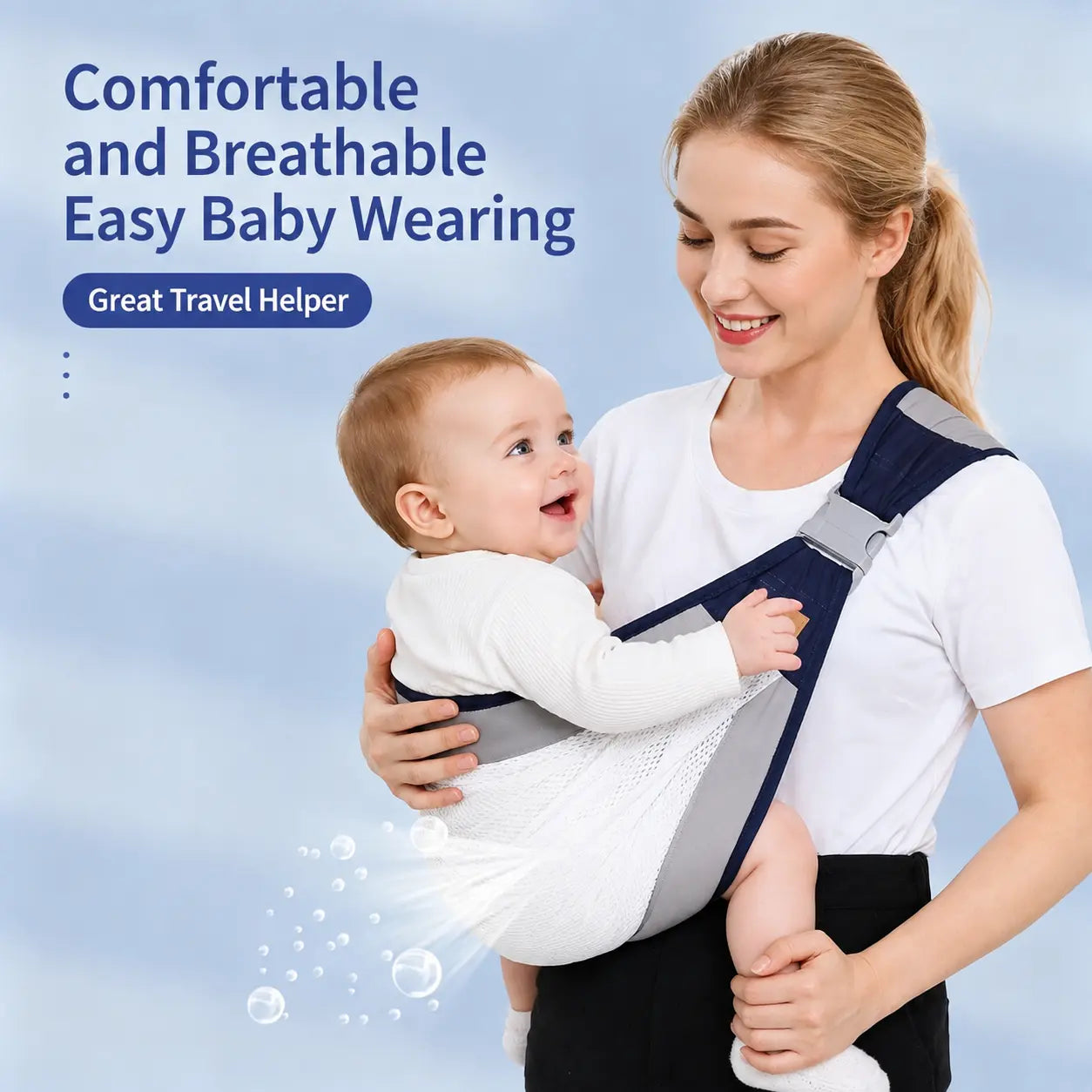 Adjustable Single-Shoulder Portable Strap, Lightweight Breathable Mesh Hip Strap