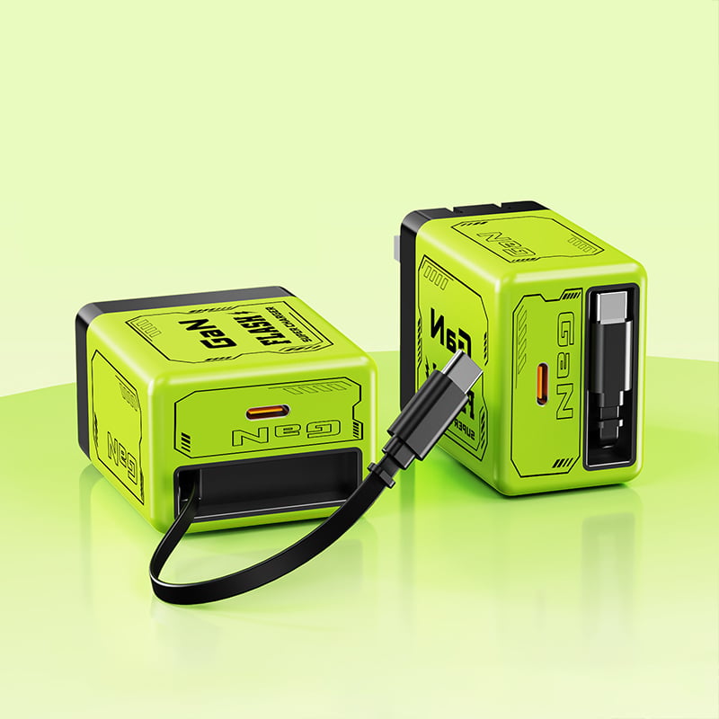 W&O 2-in-1 GaN Compatible with 20W Fast Charger