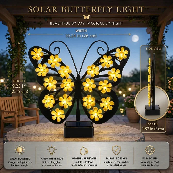 🦋 Solar Butterfly Light – Elegant Glow for Your Outdoor Space