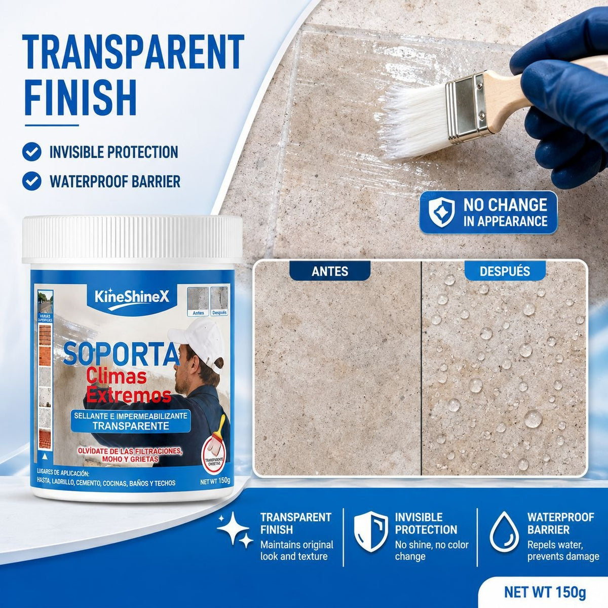 Transparent Waterproof Sealant – Flexible Crack Repair for Roofs, Walls & Tiles