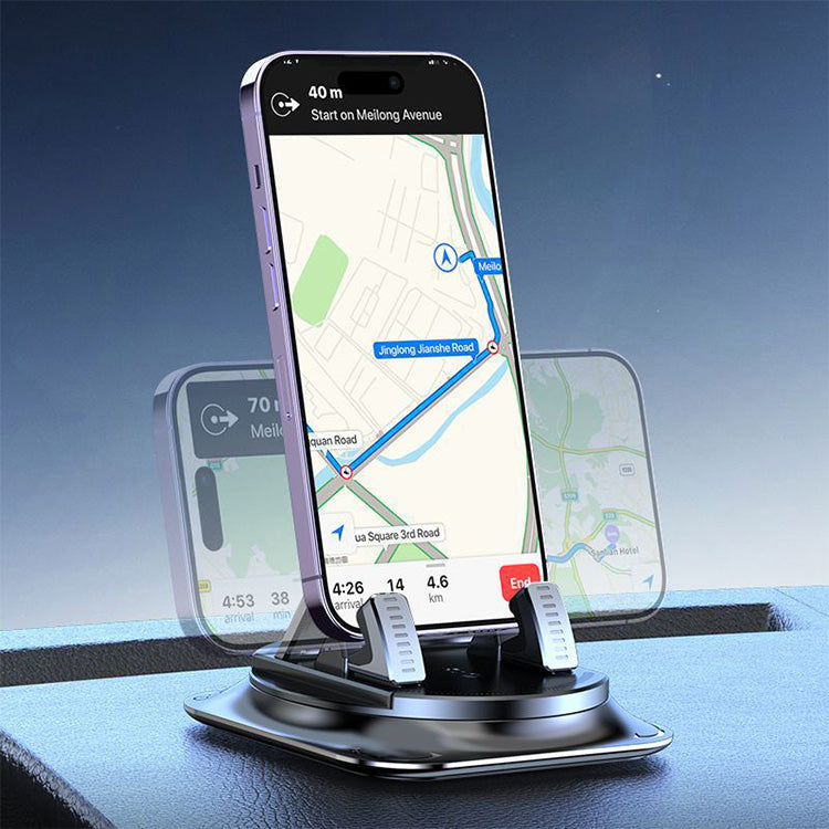 360° Rotating Car Phone Holder – Stable, Anti-Slip & One-Hand Operation