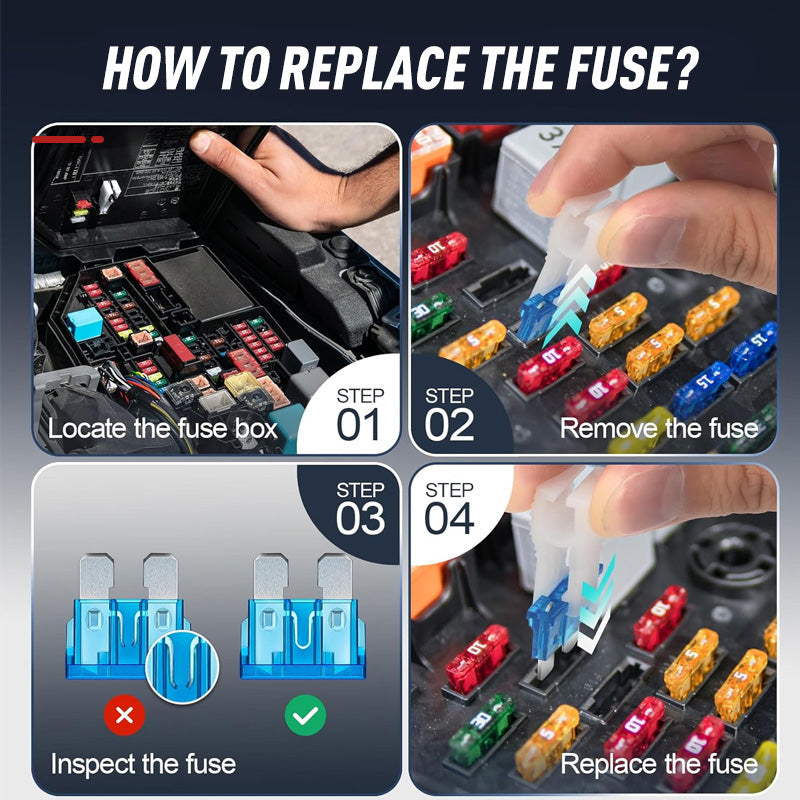🏆Car Fuse Assortment (300-Piece) | Micro, Mini & Standard Blade Fuses + Fuse Puller | A Must-Have for Your Vehicle