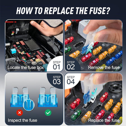 🏆Car Fuse Assortment (300-Piece) | Micro, Mini & Standard Blade Fuses + Fuse Puller | A Must-Have for Your Vehicle