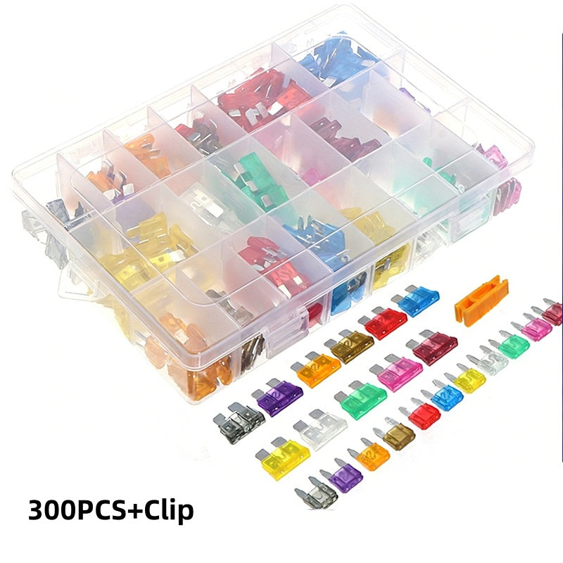 🏆Car Fuse Assortment (300-Piece) | Micro, Mini & Standard Blade Fuses + Fuse Puller | A Must-Have for Your Vehicle