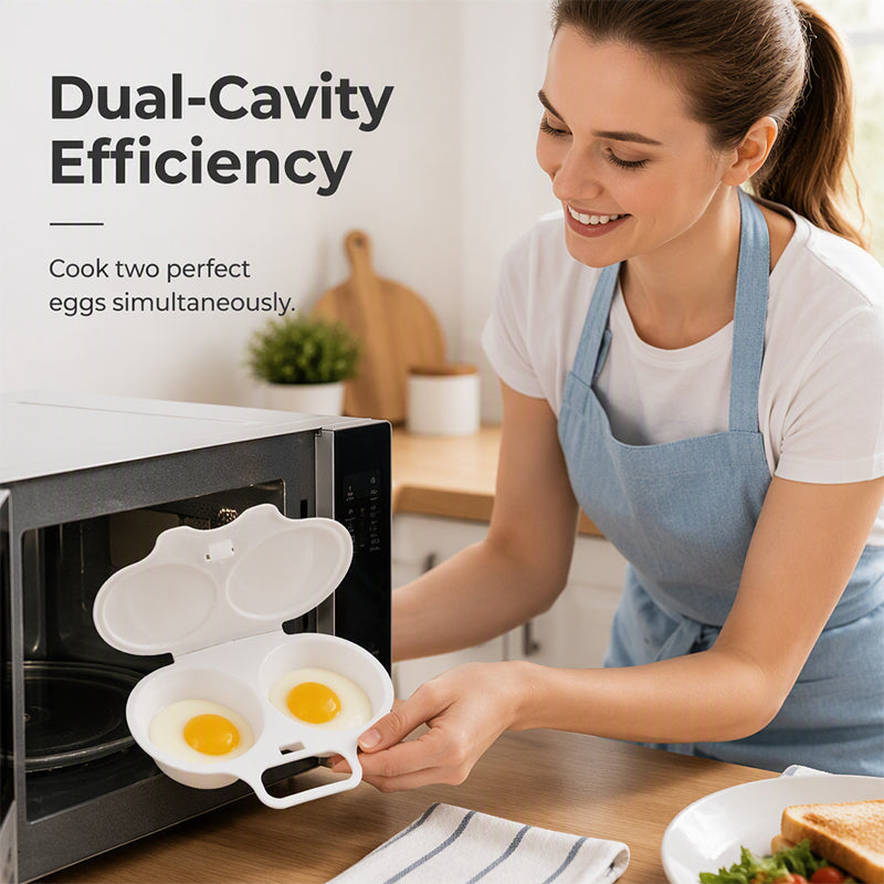 ⏰Microwave Egg Poacher with Lid & Handle