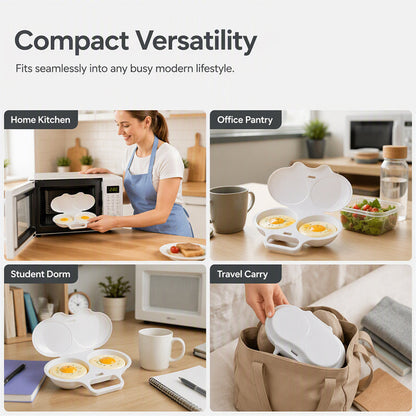 ⏰Microwave Egg Poacher with Lid & Handle