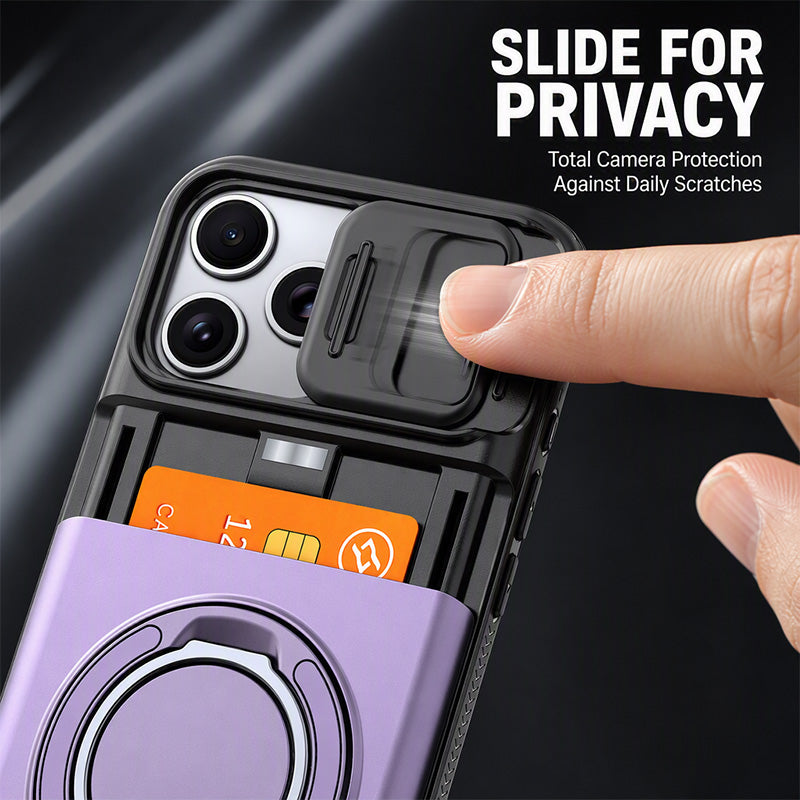 Shockproof Phone Case with Built-In Card Holder – Slim Protective Wallet Case