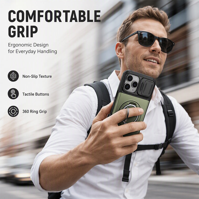 Shockproof Phone Case with Built-In Card Holder – Slim Protective Wallet Case