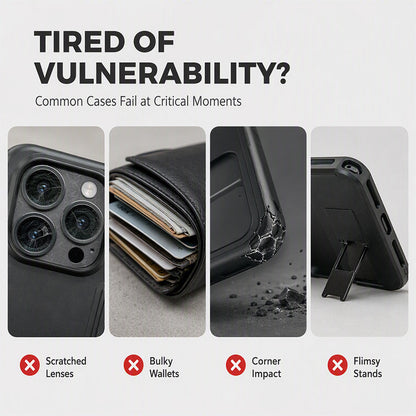 Shockproof Phone Case with Built-In Card Holder – Slim Protective Wallet Case