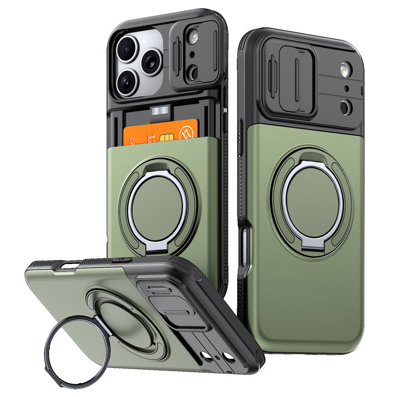 Shockproof Phone Case with Built-In Card Holder – Slim Protective Wallet Case