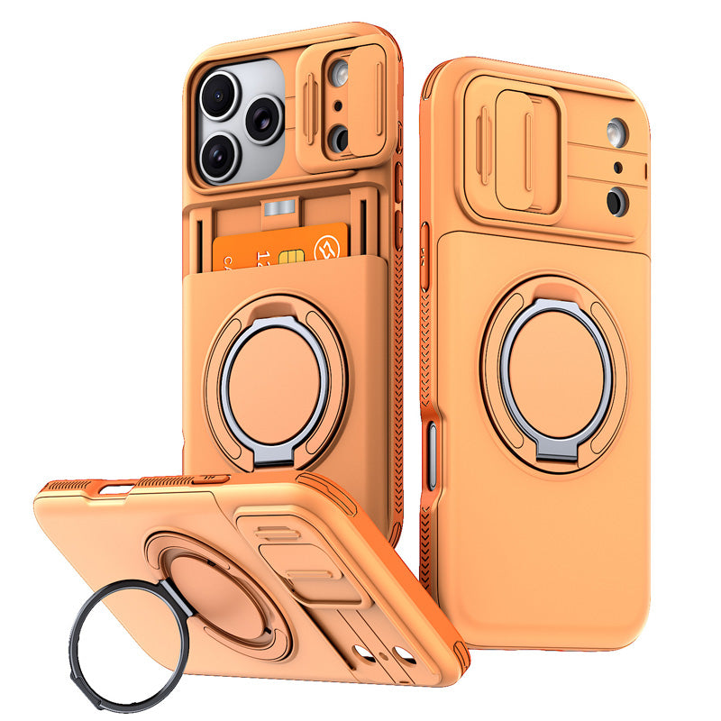 Shockproof Phone Case with Built-In Card Holder – Slim Protective Wallet Case