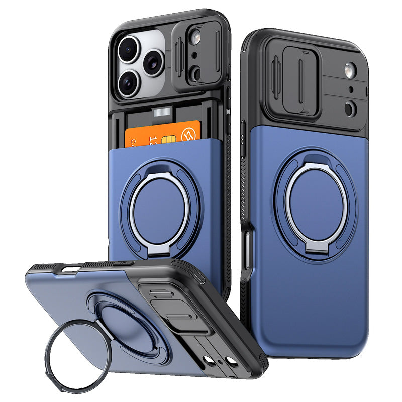 Shockproof Phone Case with Built-In Card Holder – Slim Protective Wallet Case