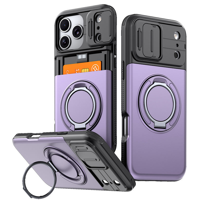 Shockproof Phone Case with Built-In Card Holder – Slim Protective Wallet Case